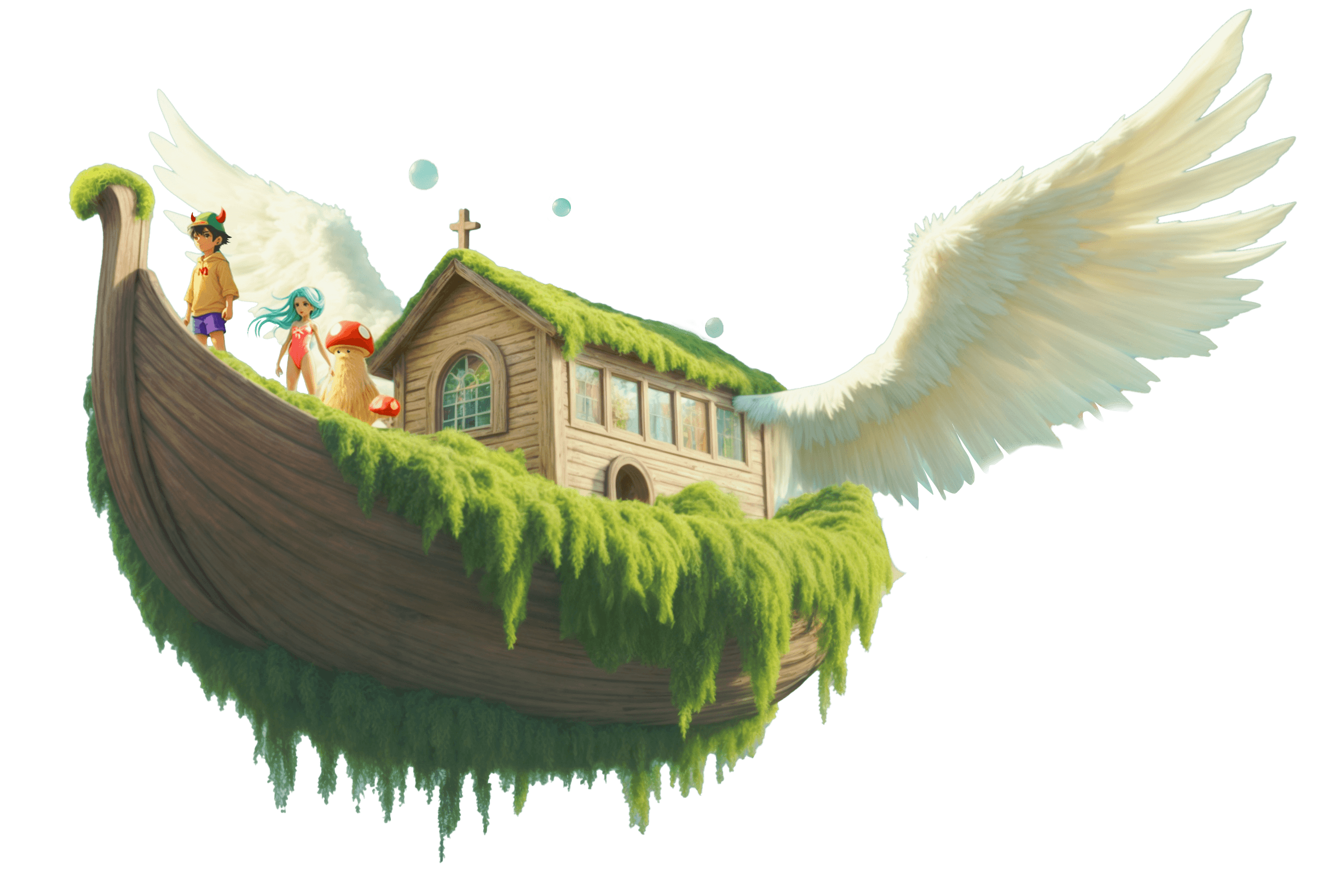 Arka dos Anjos - Barco voador com asas